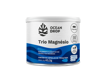 TRIO MAGNÉSIO - Dimagnésio Malato, Bisglicinato de Magnésio e Óxido de Magnésio